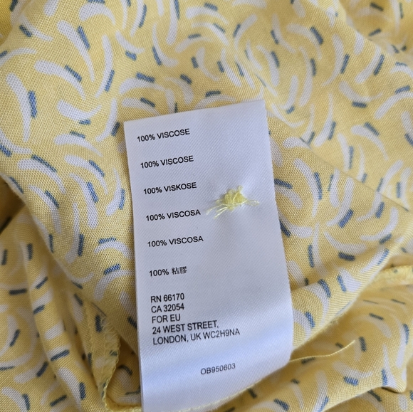 Maeve By Anthropologie Yellow Button-Down Shirt- Size 8 - Picture 4 of 7